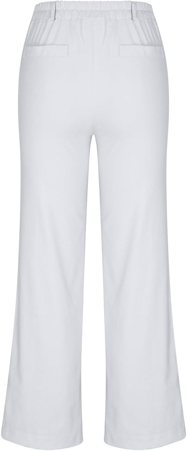 FZYLQY Womens Wide Leg Pants High Waisted Button Down Long Palazzo Pants Trousers 2026 Summer Fashion Straight Pants