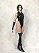 1/6 Scale Female Clothes,Female Bodysuit Black High Fork Jumpsuit Wristbands Clothes for 12inch PH TBL JO Action Figure Body (D)