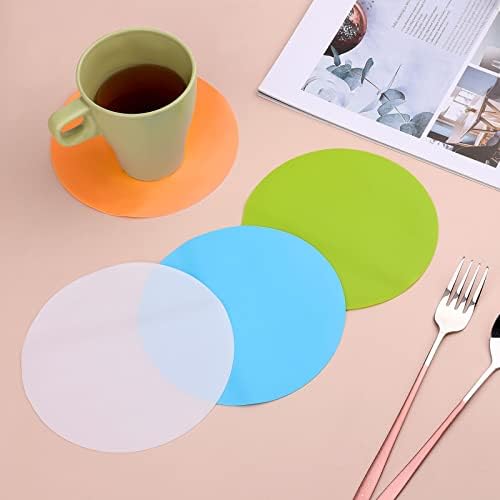 SAVITA 4pcs Rubber Jar Openers, Multi-Purpose Rubber Jar Gripper Pads Round Bottle Lid Opener for The Elderly Seniors Kids People Arthritic Hands (Multicolor)