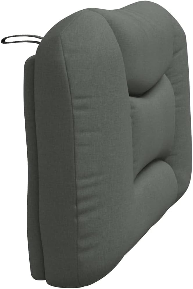 vidaXL Headboard Cushion Hvar, Upholstered Pillow Back Headboard, Decorative Hanging Headboard Pillow for Bedroom, Dark Gray 39.4" Fabric