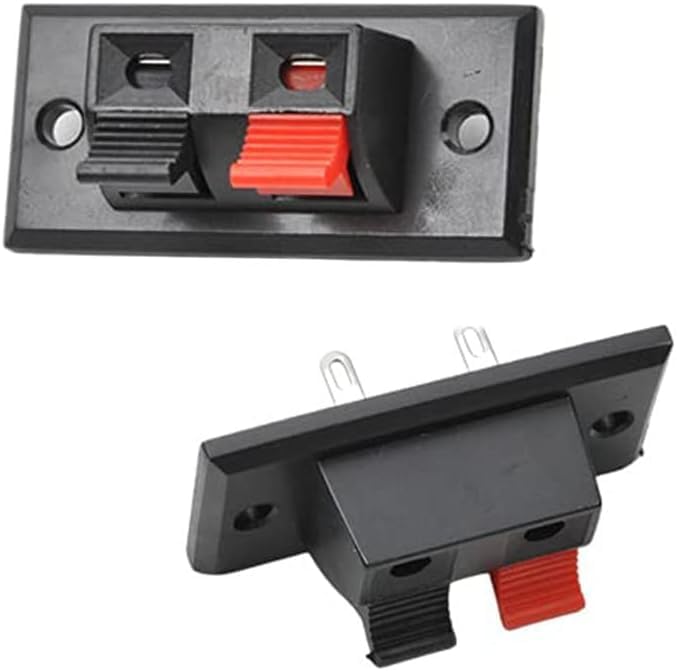 2 terminales de resorte para altavoz, pack 2 piezas miniatura 5
