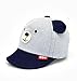 Baby Baseball Cap 3-12 Monaten Baseballmütze Baumwolle Babymütze Schirmmütze Schiebermütze schnell-trocknend Baseball Kappen Anti-UV Sport Cap Sonnenhut Sommerhut für Baby Jungen Mädchen (Bär Blau)