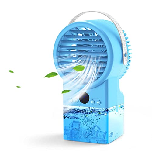 Aire Acondicionado Portatil Silencioso, Ventilador de Aire Acondicionado Móvil Climatizador Evaporativos con Función de Humidificación Purificador, Enfriamiento, Ventilación para Hogar Oficina Viajes Cover