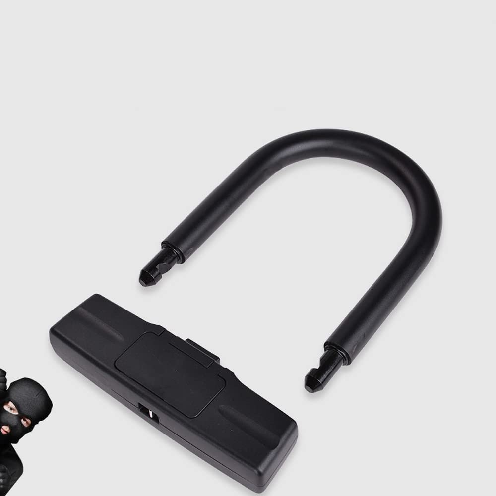 Candado en U para Bicicleta con Cubierta Impermeable, Anti-cizallamiento hidráulico, 18 mm, con Tratamiento térmico, para Bicicletas de montaña, de Carretera y Motocicletas (Azul)