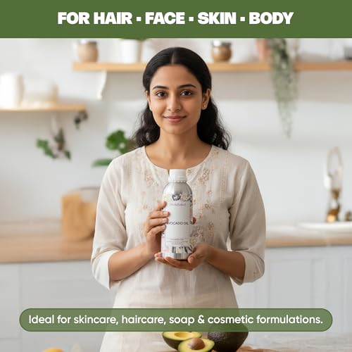 Image of VedaOils Cold Pressed Avocado Oil 100ml | Avocado Hair Oil for Hair Growth, Skin Care, Stress Relief & Body Massage