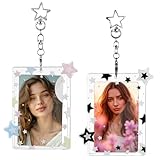 2pcs Photocard Holder, Acryl Star Fotokarten Halter, Ausweishülle Ausweishalter für ID Card Idol Album Karten Foto Schlüsselanhänger Schwarz & Bunt