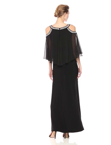 Amazon.com: Alex Evenings Women's Cold Shoulder Popover Dress, Black, 6 :  Clothing, Shoes & Jewelry
