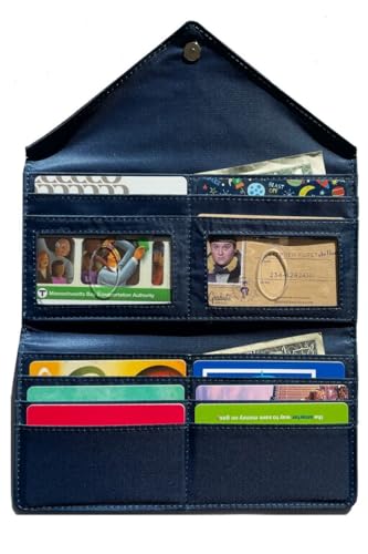 Image of Big Skinny Women's Slimvelope Tri-Fold Checkbook Slim Wallet, Holds Up to 40 Cards