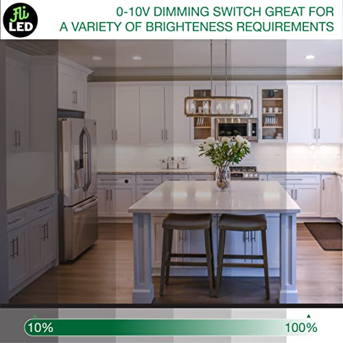Low Voltage Dimmer Switch For 0-10V Led And Fluorescent Fixtures, Single-Pole/3-Way Dimmer Switch, Multi Gang Installation, White (Dimmer, 1 Pack) #TOP4