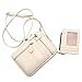Pequeño Bolso para Mujer de Cuero de la del Teléfono Celular Crossbody Phone Wallet Bolsa con Cremallera Bandolera Monedero con el Titular de la Tarjeta de crédito extraíble