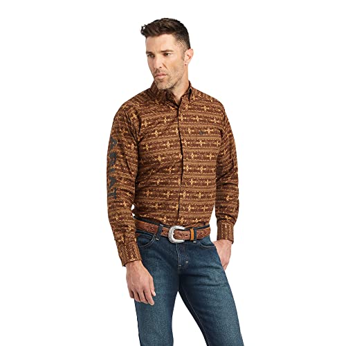 Chemise homme Ariat Team Colter t-shirt ajusté en coton bleu marine