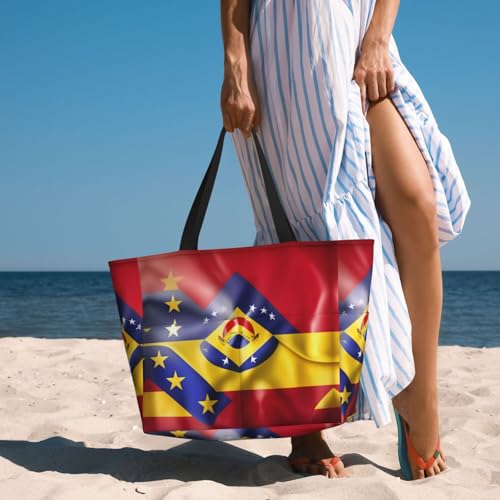 Sac fourre-tout tendance imperméable avec imprimé Venezuela