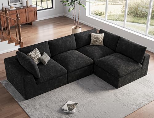 120" Cloud Sectional Couch | Oversize Boneless Couches for Living
