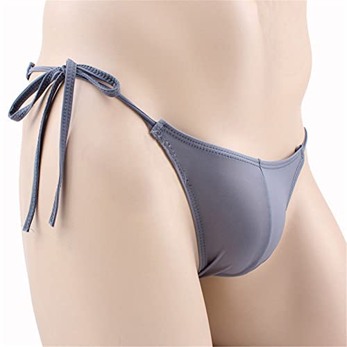 WenMei String Bikini Thong Briefs Milk Silk Side Tie Men's Underwear3