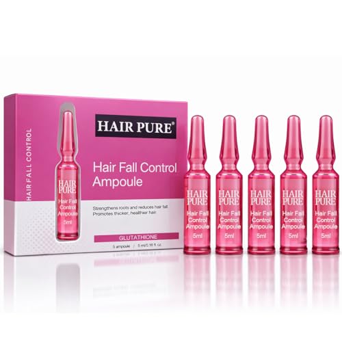 Image of Hair Pure Hair Fall Control Ampoule with Glutathione Power Booster for Healthier, Thicker & Stronger Hair | Helps Reduce Hair Fall & Breakage | Deep Nourishment for Fuller, Shinier Hair
