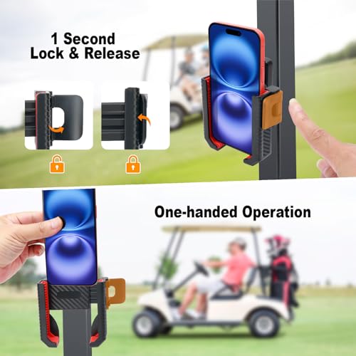 Haxmuti Magnetic Golf Cart Phone Holder Review - 8 N52 Magnetic Base, Fits EZGO & Club Car (Red) Image 5