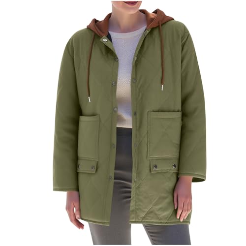 Manteaux d'hiver coupe-vent femme grande taille à boutons