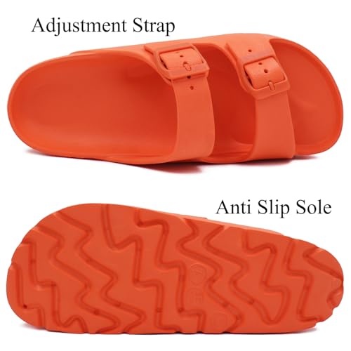 Image of L LOUBIT Women's Platform Sandals with Arch Support Pillow Soft Adjustable Buckle Slides Lightweight Non-Slip Summer Beach Shoes