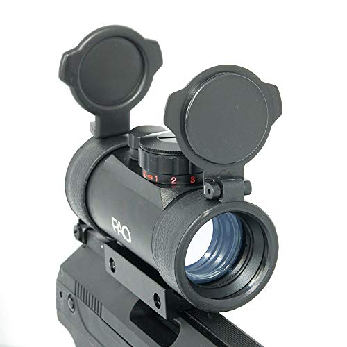PAO 1x30 Red and Green Dot Reflex Sight with Dual 9 to 11mm and Weaver Picatinny Base