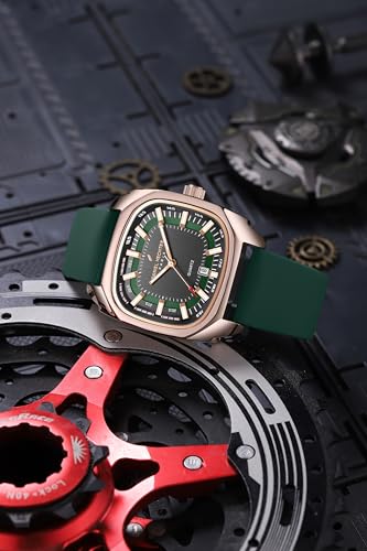 Image of Daniel Hechter Paris Marie Collection Analog Watch for Men with Square Dial, Date Display, Quartz Movement & Silicone Strap