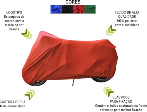 Capa De Tecido Para Moto Yamaha YZF 1000 Com Elasticidade (Vermelho)