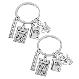 Cadeau durable et de qualité : dotés de breloques métalliques robustes pour sac à main, ces porte-clés pour la fête des enseignants et le porte-clés calculatrice offrent une durabilité fiable, adaptée à une utilisation fréquente. porte-clés saint-valentin pour enseignant, cordon pour enseignant