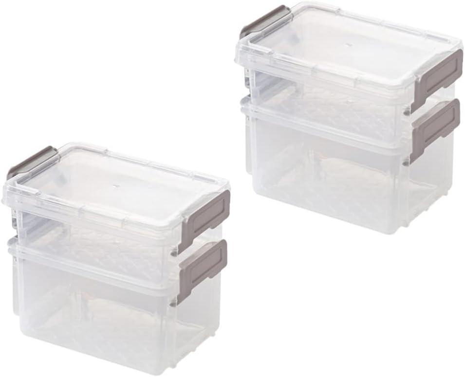 LIFKOME 4pcs Stackable Storage Box for Jewelry Makeup and Office Supplies Organizers for Home Office Use Space-saving Design Colors
