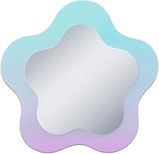 Svartur Iredescent Magnetic Locker Mirror, Shatterproof 7" X 7" Magnetic Flower Mirror for Locker, Cute Decorative Locker Accessories for School Locker, Refrigerator, Home Decor