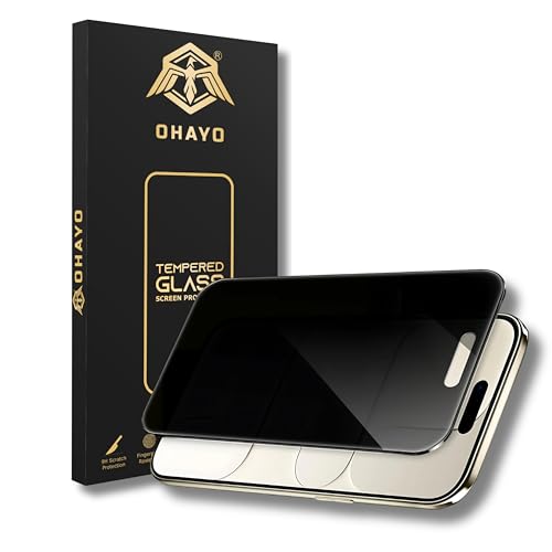 Image of OHAYO Privacy Tempered Glass Screen Protector Compatible with iPhone 17 Air (6.5 inch) - 9H Anti-Spy Protection, HD Clear View, Bubble-Free Installation, Scratch Resistant, Case-Friendly Fit
