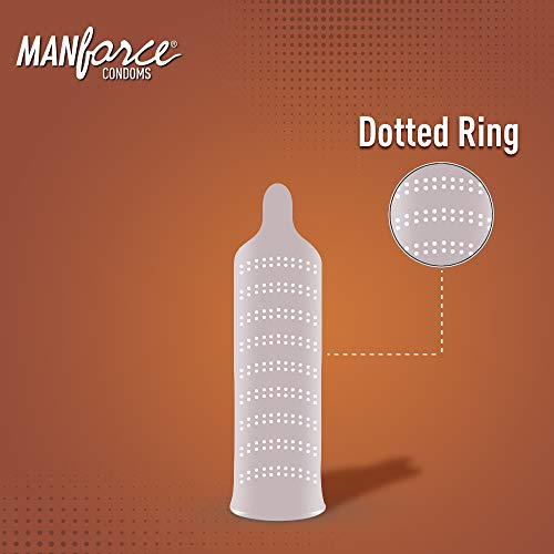 Image of Manforce Cocktail Condoms (Dotted-Rings), Hazelnut & Chocolate Flavoured- 10 Pieces (Pack of 5)