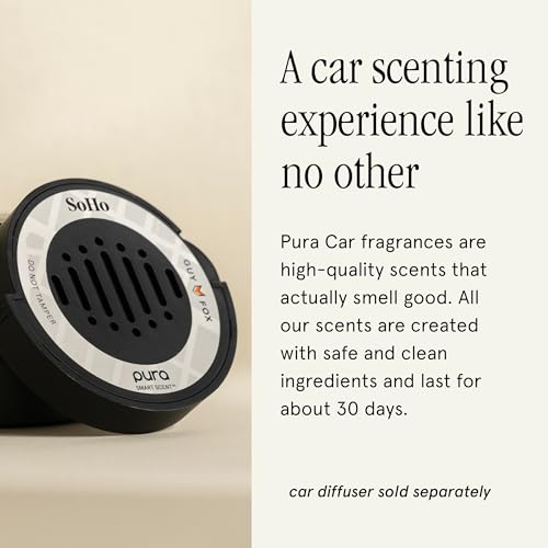 Image of Pura & GUY FOX Car Scent Refill - Fragrance for Pura Car Diffuser - Clean & Safe Luxury Diffuser Scent - Long-Lasting Fragrance for 30 Days of Aroma - Must-Have - Soho