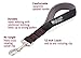 Leash Boss Short Dog Leash with Padded Handle - 12, 18, and 24 Inch Leads for Large Dogs - 1 Inch Nylon (12 in, Black/Red/Gray)