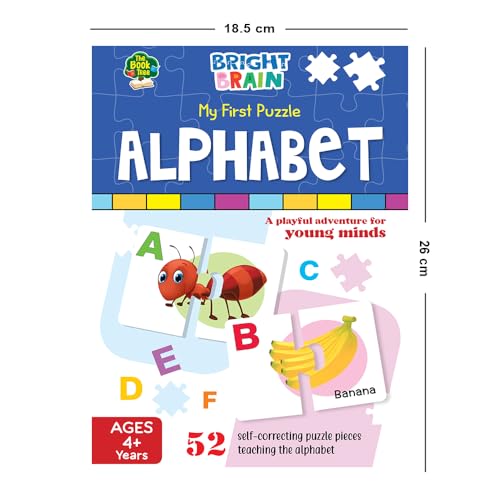 Image of The Book Tree Alphabet Puzzle - 52 Piece Jigsaw Puzzle for Preschoolers, Educational Toy for Learning ABC and Letters, Gifts for Kids Ages 3 to 6 by Majestic Book Club