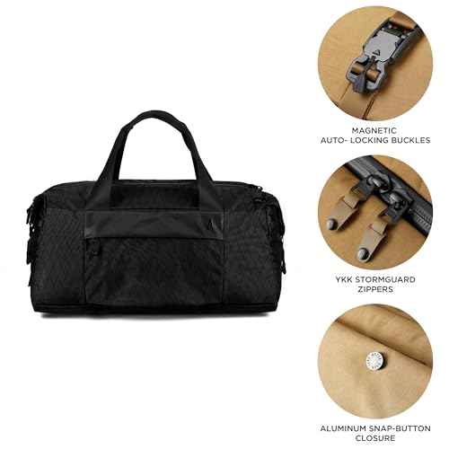 Errant Modular Duffel Bag Jet Black X-Pac – 35L Weekender, Travel Duffel Backpack, Waterproof, Ventilated Wet/Dry Compartment2