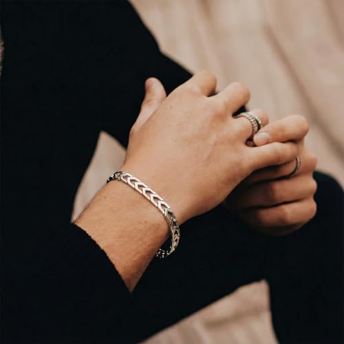 Image of TRUESILVER ACPL 925 Sterling Silver BIS Hallmarked Bracelet for Men | Pure Silver Jewellery for Wedding Anniversary Birthday