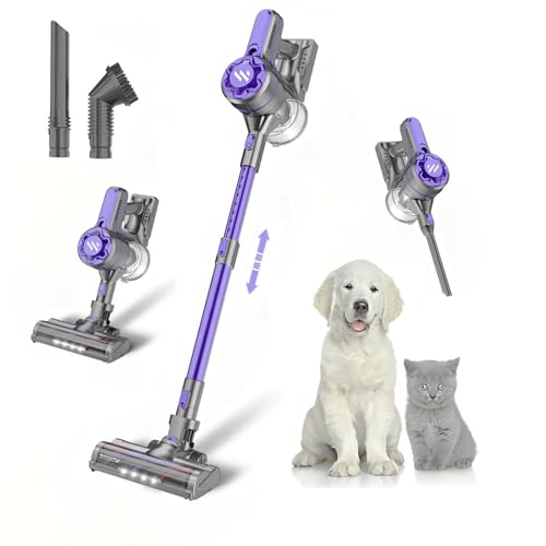 WLOTPO Cordless Vacuum Cleaners for Home with Powerful Suction,Stick Vacuum Cordless Rechargeable,Up...