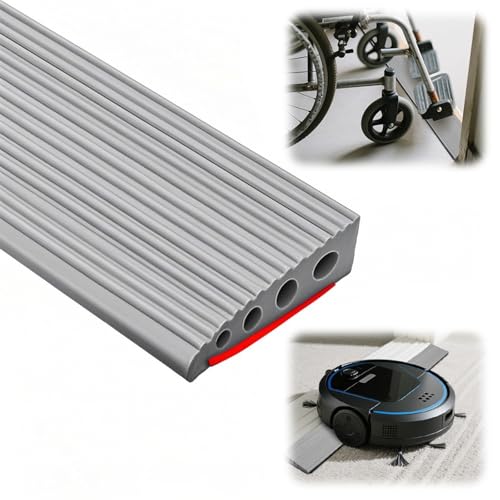 Rampas de umbral para puertas, rampa de PVC para silla de ruedas, rampa de umbral de 100x8x2CM, superficie antideslizante, rampa de goma para rampa de acceso, rampa de umbral para silla de ruedas