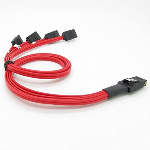 Cable Mini SAS a 4 SATA SFF-8087 19 Pulgadas miniatura 3