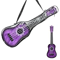 PLUSHCEWT Kids Ukulele, Acoustic 42cm with 4 Adjustable Strings, Cartoon Mini Guitar Music Education Toy (Purple)