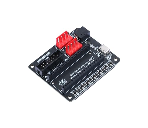 SEENGREAT Convertisseur de carte d'adaptation RGB Matrix pour Raspberry Pi Series et Raspberry Pi Pico, avec une interface HUB75, deux connecteurs d'entrée d'alimentation de type C et DC-044
