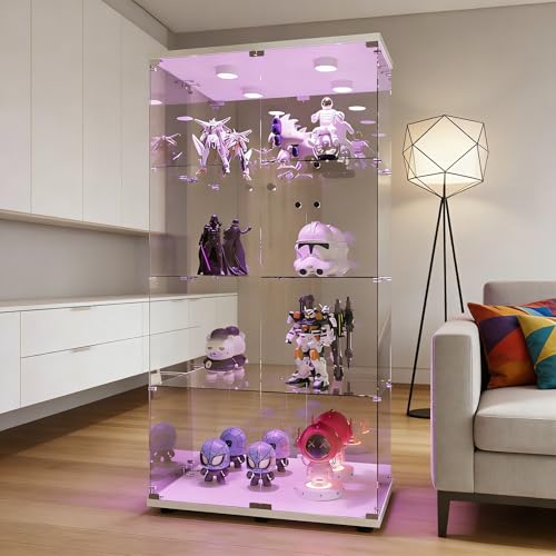 Vitrina de cristal con LED, vitrina de...