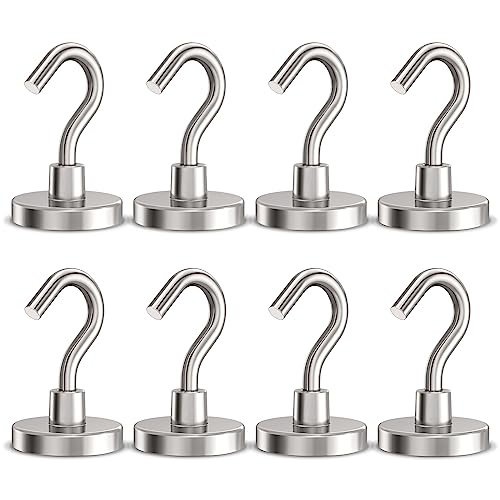 Magnetic Hooks Heavy Duty 35 lbs Magnets with Hooks for Hanging Magnet Hooks for Cruise Grill Fridge Kitchen Pack of 12 product thumbnail 8