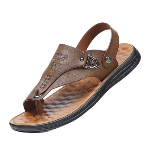 Comfy Beach Slippers, Mens Adjustable Bunion Corrector Flat Sandals with Arch Support, Stylish Breathable Non-slip Foot Correction Flat Shoes, for Hallux Valgus, Plantar Fasciitis, Foot