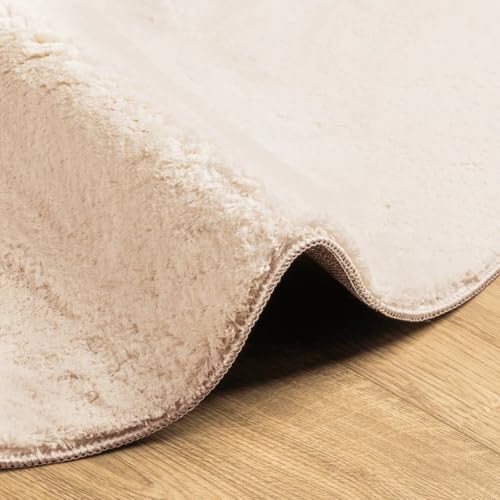 Alfombra beige de pelo corto HUARTE: suavidad moderna y lavable para el salón 7