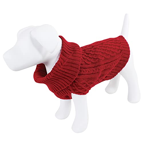 Luvable Friends Dogs And Cats Cableknit Pet Sweater, Red, Medium #TOP25