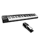 M-Audio Keystation 61MK3 + SP-2 - MIDI Keyboard Controller mit 61 Tasten, zuweisbaren Reglern, Pitch/ Modulation Rädern + Universal Sustain Pedal mit Piano Style Action