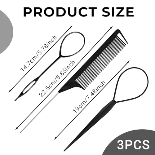 Wosyoodo 3 Stück Haarstyling-Set für Frauen und Mädchen, Set Frisurenhilfe, Haar Tail Twister, Haarflechtwerkzeuge für DIY Frisuren, Frisurenhilfe, Für Frauen, Mädchen