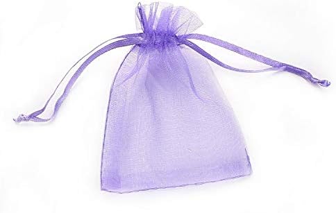 Yoursfs Organza Bags Small, 100 PCS 7X9 cm (2.8X3.5 Inches) Drawstring Jewellery Pouches, Wedding Party Favor Bag