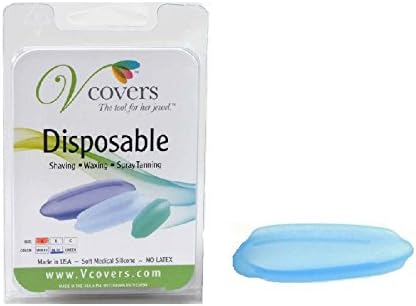 Vcovers Single Size A in Blue, Female Intimate Cover for Bikini Hair Trim, Cut, Color, Removal, waxing, Spray Tanning and Other Bikini Cosmetic procedures. Assorted Size 3packs Available.