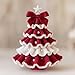 DIY Crochet Christmas Tree Kit – Handmade Holiday Decoration Set, Christmas Tree Crochet Craft Kit Ornament with Yarn, Hook,Pearls, Ribbon,Pattern,for Beginner Handicraft Enthusiasts (C Type)